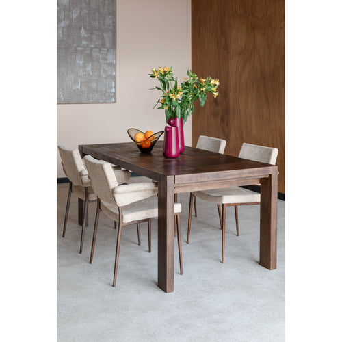 Dutchbone Bruneau Eettafel 180x90 cm Hout Walnootkleur - Bruin