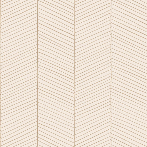 ESTAhome behang visgraat-motief zandkleurig en beige - 0.53 x 10.05 m - 139565 - vtwonen shop