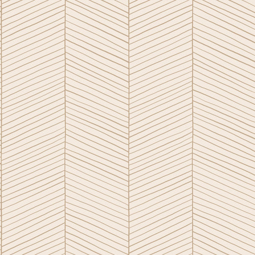 ESTAhome behang visgraat-motief zandkleurig en beige - 53 cm x 10.05 m - 139565