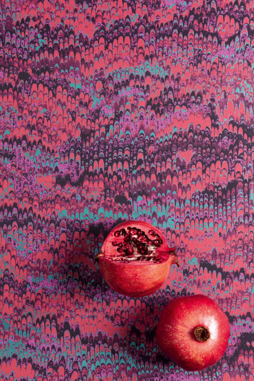 Masureel behang met structuur roze - 53 cm x 10.05 m - 630595