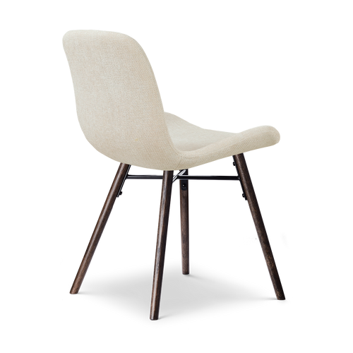 Nolon Nena-Fé eetkamerstoel cottonbeige - walnoot houten onderstel - vtwonen shop