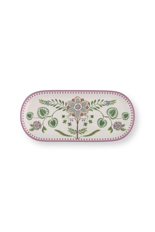 Pip Studio - Taartplateau Lily & Lotus - Off-White - 33,3x15,5 cm