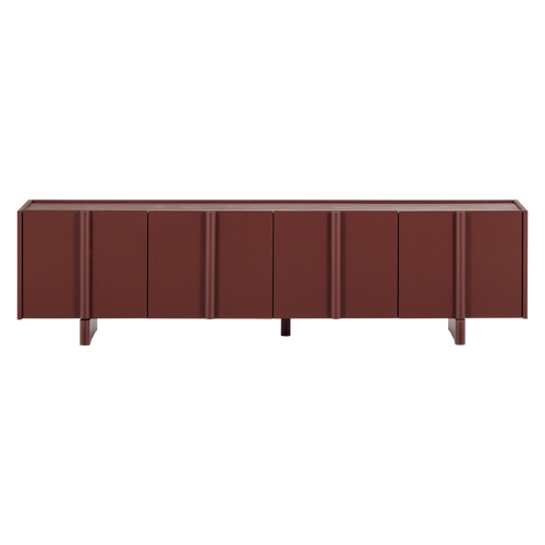 WOOOD tv-meubel Basu - Grenen - Bordeauxrood - 53x200x46
