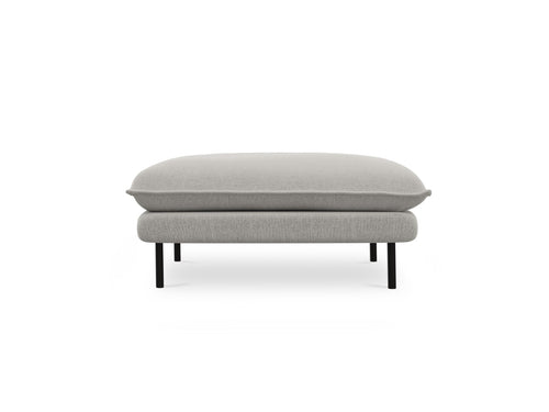 Cosmopolitan Design Poef Vienna structurele stof, lichtgrijs - 73x93x43cm
