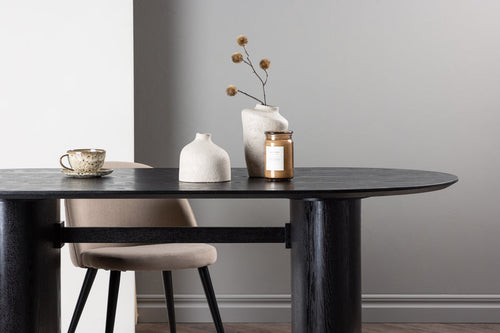 Rebellenclub Eetkamertafel Bygstad - 180 x 90 cm - Zwart - vtwonen shop