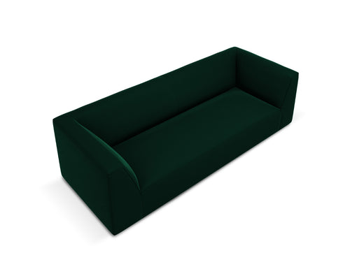 Micadoni - Bank "Ruby" 3 zitplaatsen, flueel, flessengroen - 93x232x69cm
