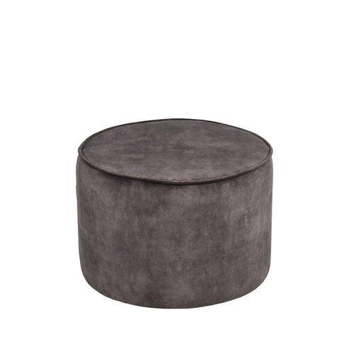 LABEL51 Poef Tibo - Antraciet Velvet - 55x55x40cm