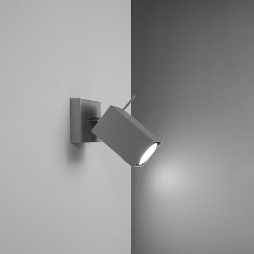 Sollux Lighting Wandlamp MERIDA 1 grijs - 8x16x8cm