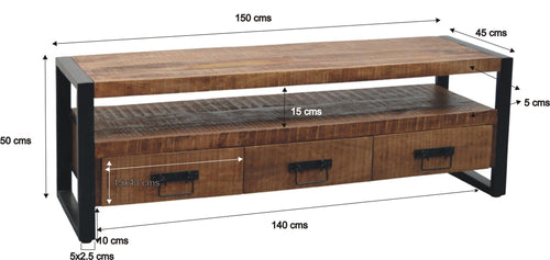 Duverger® tv-meubel Robust - mangohout - 150cm - vtwonen shop