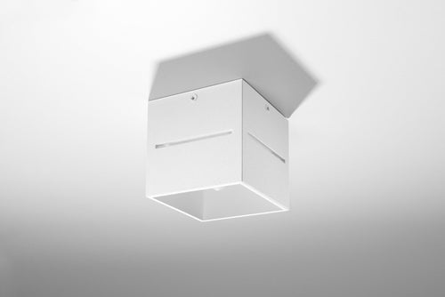 Sollux plafondlamp Lobo - 1 lichts - 10  x 10   cm - wit