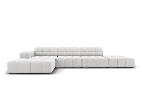 Cosmopolitan Design linker hoekbank Chicago 5-zits, flueel geld - 167x348x78cm