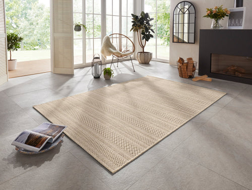 Flatweave In- & Outdoor carpet Arras natural-brown in Handmade-Look 200x290 cm - vtwonen shop