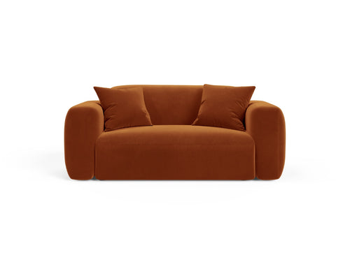 Cosmopolitan Design Modulaire bank Strino 2-zits, flueel terracotta - 98x180x78cm