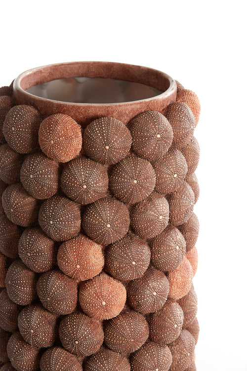 Light & Living vaas SEA URCHIN - Ø25x40cm - rood