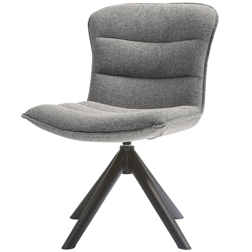 WOOOD draaibare eetkamerstoelen Nika - Polyester - Grijs - Set van 2 - vtwonen shop