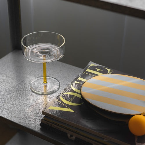 Ona - Champagneglas 20cl coupe geel Fizz - Set van 2