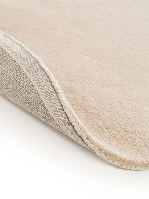 benuta wollen vloerkleed Bent - crème - ø 150 cm