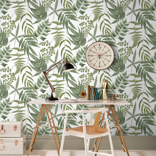 Graham & Brown Vliesbehang - Midsummer Fern Lush