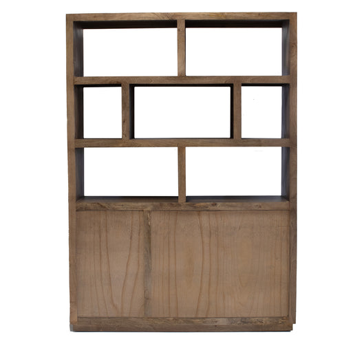 Giga Meubel Vakkenkast Luxurious - Donkerbruin Mangohout - 150x45x210cm - vtwonen shop