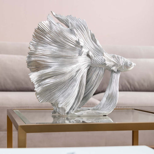 Kare Design Woonaccessoires betta vissen 34cm zilver