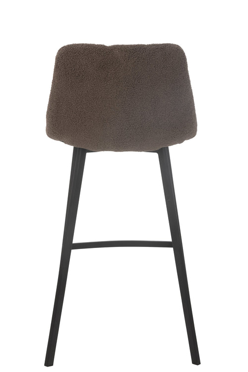 J-Line barstoel Kent - metaal/polyester - bruin