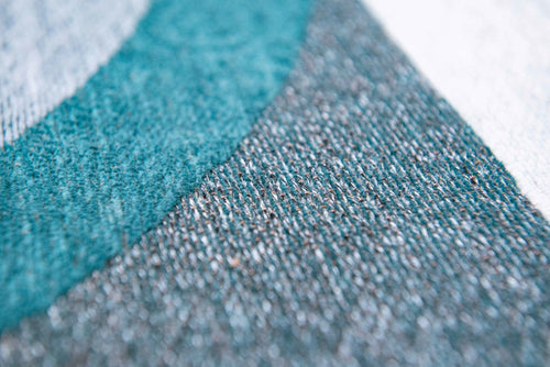 Module vloerkleed 9208 Morris Green - Blauw - 240 x 240 cm