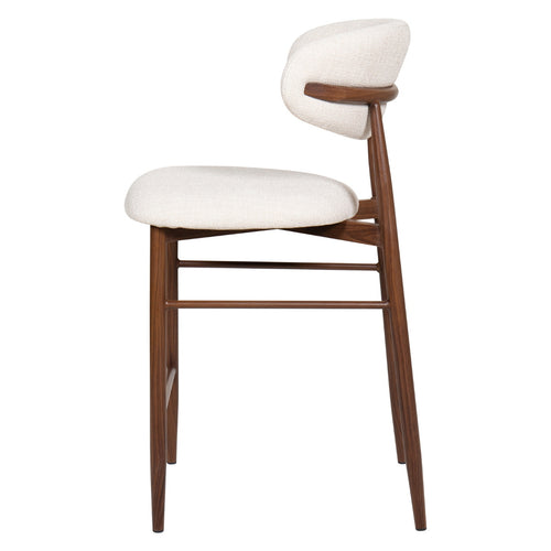 Giga Meubel Barstoel Alexia - Stof/Metaal - Beige - Set van 2 - vtwonen shop