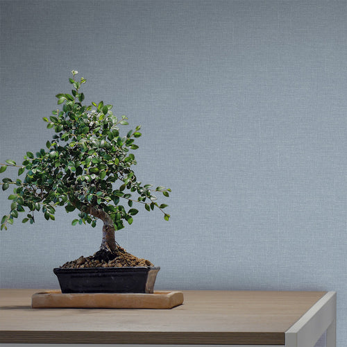Sanders & Sanders behang linnenstructuur vergrijsd blauw - 53 cm x 10 m - 640426 - vtwonen shop