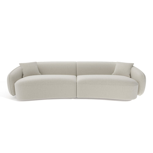 Sia Home - Rechte bank CELINE - Geweven stof - Crème - 260cm