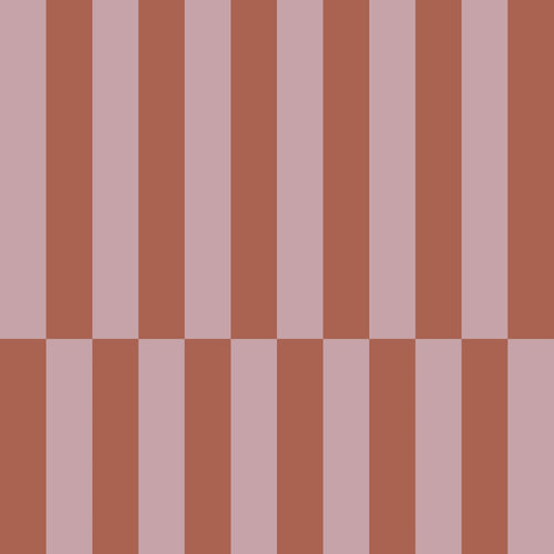 ESTAhome behang strepen terracotta en oudroze - 53 cm x 10.05 m - 131216