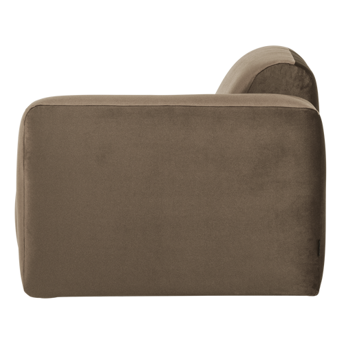 WOOOD 1-zits bank arm rechts Mojo Base - Velvet - Taupe - 74x105x97