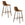 Dutchbone Franky Barkrukken rugleuning 80 cm Beige - Set van 2