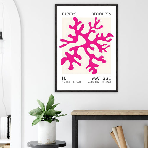 Artfulprints Poster Matisse – Dreamy coral flower pink   - 50x70 cm - Roze