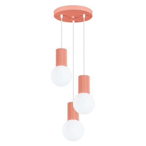 Sollux Lighting Hanglamp HALO 3P perzik - 25x25x125cm