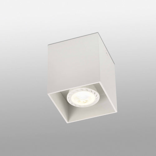 Faro Tecto - 1 Licht Vierkant Opbouwdownlight Wit, GU10