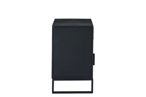 J-Line bijzettafel Rieten Panelen - hout - zwart/naturel