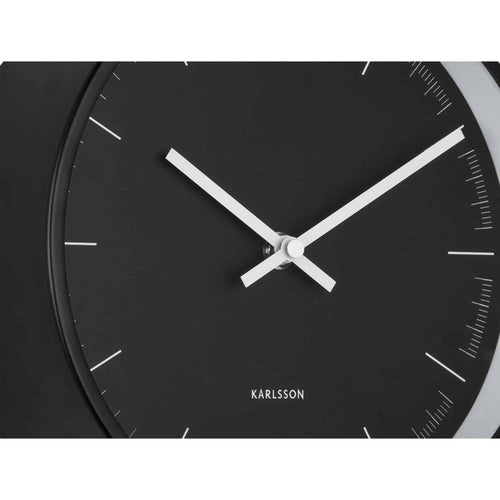 Karlsson wandklok Odense Deep - zwart - Ø21.5cm