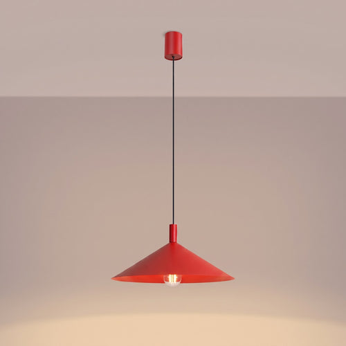 Sollux Lighting Hanglamp NOX 40 rood - 40x40x135cm