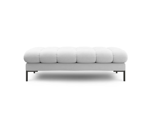 Cosmopolitan Design Bank Bali 2-zits, structurele stof, lichtgrijs - 62x133x40cm