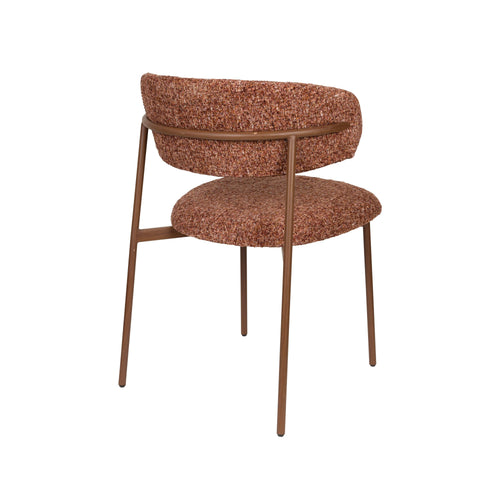 Housecraft Living Claes Eetkamerstoelen Gemêleerd Terra/ rood - Set van 4