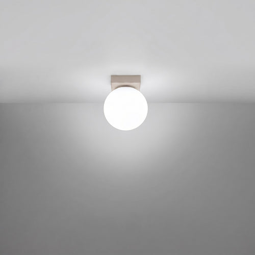 Sollux Lighting Plafondlamp YOLI 1 taupe - 12x12x14,5cm