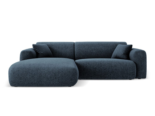 Cosmopolitan Design linker hoekbank Nolio 4-zits, chenille, koningsblauw - 170x235x72cm