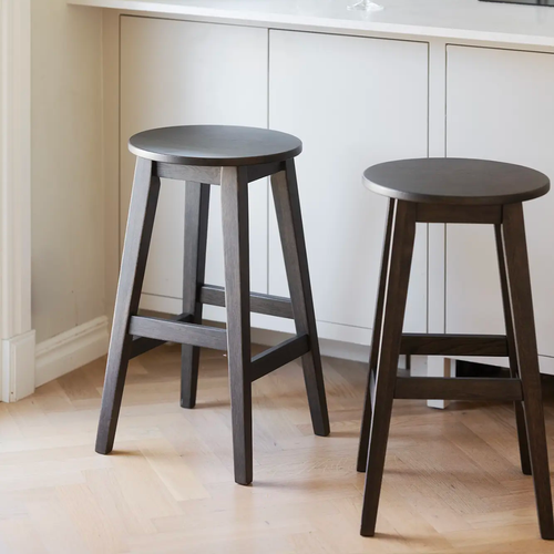 Rowico Home Austin Houten Barkruk voor Kookeiland - 65 cm - Walnoot - vtwonen shop