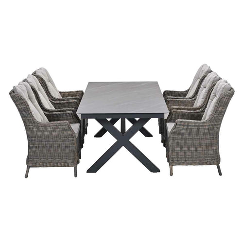 Garden Impressions tuinset Marbella - Sintra - Napoli sand - 240x100 cm - 7-delig