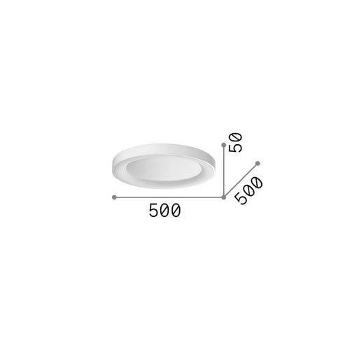 Ideal Lux PLANET 50 cm geïntegreerde LED-plafondlamp, halfverzonken, messing, 2250lm, 3000K