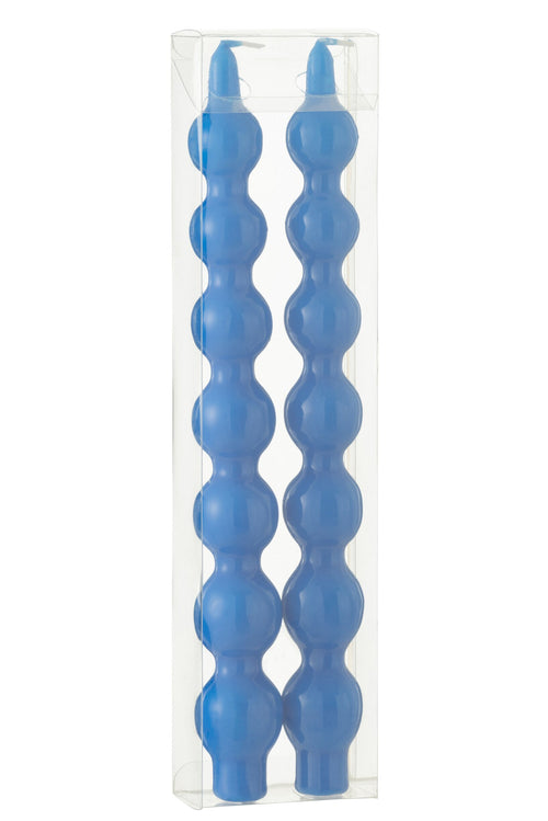 J-Line kaars Kalebas - blauw - 5U - doos van 2