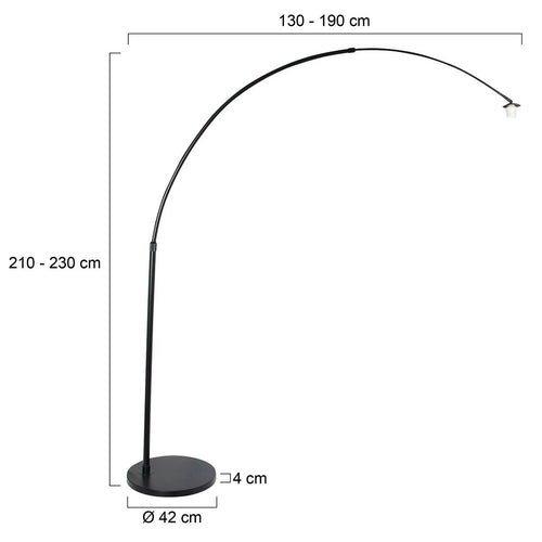 Steinhauer vloerlamp Sparkled - 1 lichts - 190x 230 cm - zwart - vtwonen shop