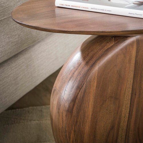 Giga Meubel Bijzettafel Art - Bruin Acaciahout - 45x36x50cm - vtwonen shop