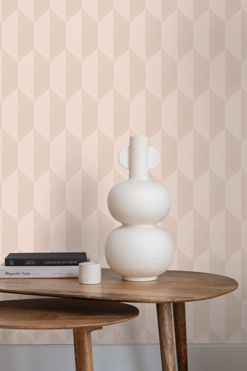 Origin Wallcoverings eco-texture vliesbehang 3D-motief zacht roze - 50 x 900 cm - 348031 - vtwonen shop