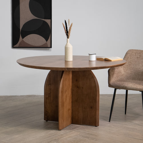 Giga Meubel Eettafel Danae - Rond - Acaciahout - 130cm - vtwonen shop